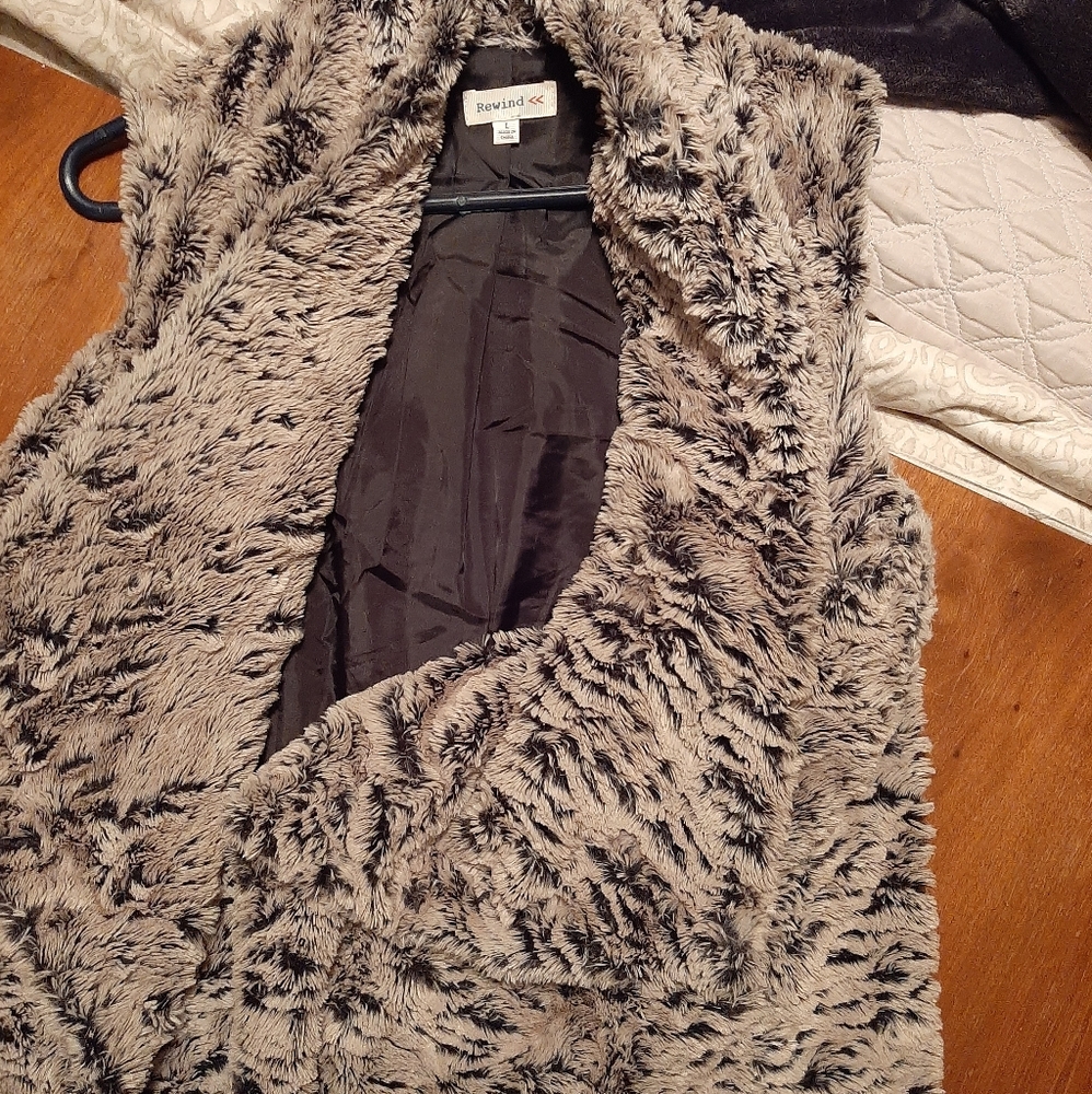 Faux fur vest